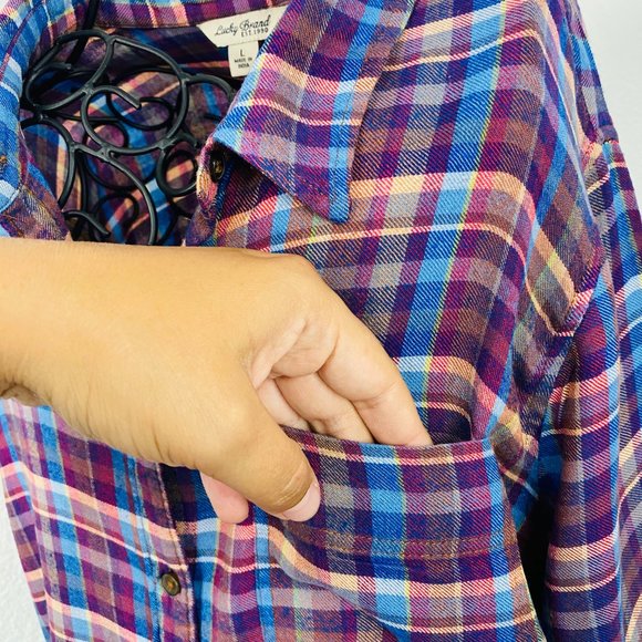 LUCKY BRAND Long Sleeve Button Down L shirt - Picture 7 of 11